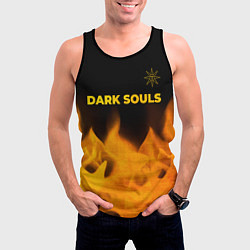 Майка-безрукавка мужская Dark Souls - gold gradient посередине, цвет: 3D-черный — фото 2