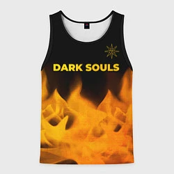 Майка-безрукавка мужская Dark Souls - gold gradient посередине, цвет: 3D-черный