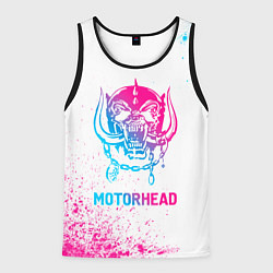 Майка-безрукавка мужская Motorhead neon gradient style, цвет: 3D-черный