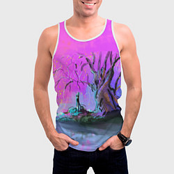 Майка-безрукавка мужская Волшебное дерево, цвет: 3D-белый — фото 2