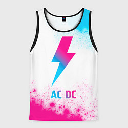 Мужская майка без рукавов AC DC neon gradient style