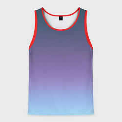 Мужская майка без рукавов Градиент синий фиолетовый голубой