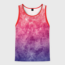 Майка-безрукавка мужская Абстракция - сине-красные облака, цвет: 3D-красный