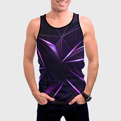 Майка-безрукавка мужская Фиолетовый хрусталь, цвет: 3D-черный — фото 2