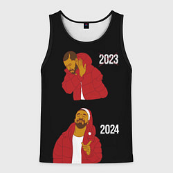 Майка-безрукавка мужская Дрейк 2023-2024, цвет: 3D-черный