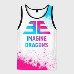 Мужская майка без рукавов Imagine Dragons neon gradient style