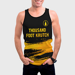 Майка-безрукавка мужская Thousand Foot Krutch - gold gradient посередине, цвет: 3D-черный — фото 2