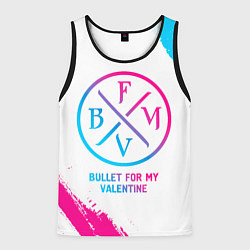 Мужская майка без рукавов Bullet For My Valentine neon gradient style