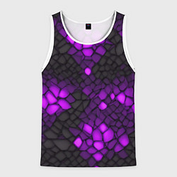 Мужская майка без рукавов Фиолетовый трескающийся камень