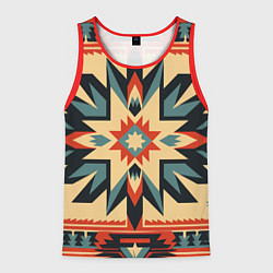 Мужская майка без рукавов Орнамент в стиле американских индейцев