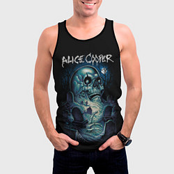 Майка-безрукавка мужская Night skull Alice Cooper, цвет: 3D-черный — фото 2