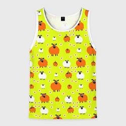 Мужская майка без рукавов Стадо овец в поле