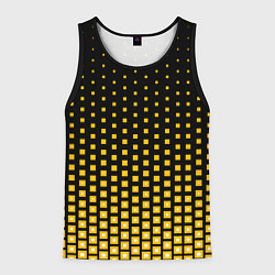 Майка-безрукавка мужская Жёлтые квадраты, цвет: 3D-черный