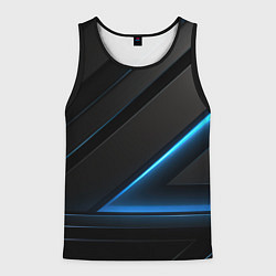 Мужская майка без рукавов Blue black neon