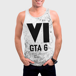 Майка-безрукавка мужская GTA 6 glitch на светлом фоне, цвет: 3D-белый — фото 2