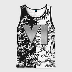 Мужская майка без рукавов GTA 6 чб