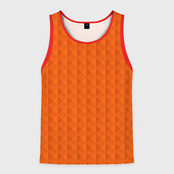 Майка-безрукавка мужская Объёмные пирамиды сочный апельсиновый, цвет: 3D-красный