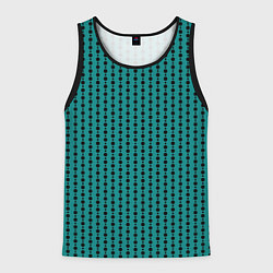 Мужская майка без рукавов Паттерн кружочки на зелёном