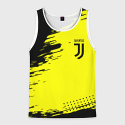Майка-безрукавка мужская Juventus спортивные краски, цвет: 3D-белый
