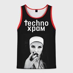 Майка-безрукавка мужская Techno храм монашка с перстнем, цвет: 3D-красный