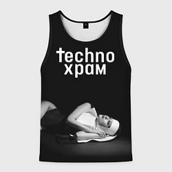 Майка-безрукавка мужская Techno храм монашка лежит, цвет: 3D-черный