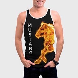 Майка-безрукавка мужская Mustang fire, цвет: 3D-белый — фото 2