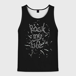 Мужская майка без рукавов Rock my life чёрный