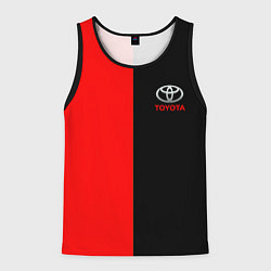 Майка-безрукавка мужская Toyota car красно чёрный, цвет: 3D-черный
