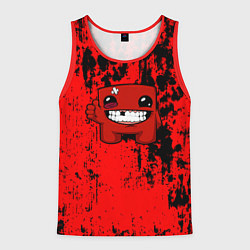 Майка-безрукавка мужская Super Meat Boy краски, цвет: 3D-красный