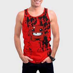 Майка-безрукавка мужская Super Meat Boy краски, цвет: 3D-красный — фото 2
