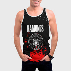 Майка-безрукавка мужская Ramones краски метал группа, цвет: 3D-белый — фото 2
