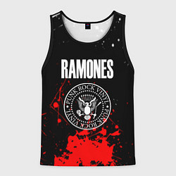 Майка-безрукавка мужская Ramones краски метал группа, цвет: 3D-черный