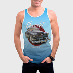 Майка-безрукавка мужская Американский классический автомобиль Chevrolet Bel, цвет: 3D-белый — фото 2