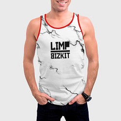 Майка-безрукавка мужская Limp bizkit storm black, цвет: 3D-красный — фото 2