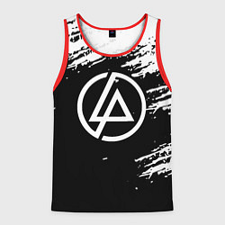 Майка-безрукавка мужская Linkin Park - black and white, цвет: 3D-красный