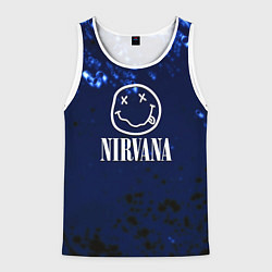 Мужская майка без рукавов Nirvana рок краски