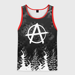 Майка-безрукавка мужская Anarchy winter gray, цвет: 3D-красный