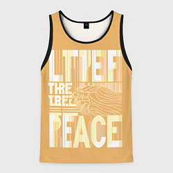 Майка-безрукавка мужская Let there be peace, цвет: 3D-черный