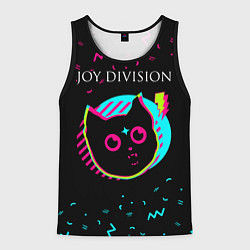 Майка-безрукавка мужская Joy Division - rock star cat, цвет: 3D-черный