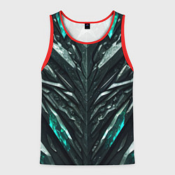 Мужская майка без рукавов Зелёная малахитовая броня