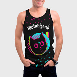 Майка-безрукавка мужская Motorhead - rock star cat, цвет: 3D-черный — фото 2