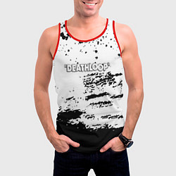Майка-безрукавка мужская Deathloop чёрные краски, цвет: 3D-красный — фото 2