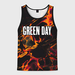 Майка-безрукавка мужская Green Day red lava, цвет: 3D-черный