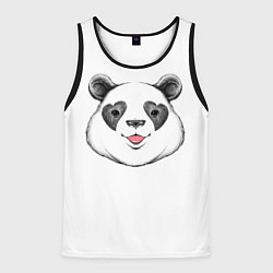 Майка-безрукавка мужская Влюблённый панда, цвет: 3D-черный