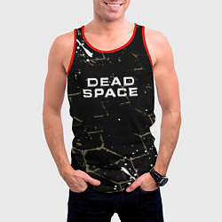Майка-безрукавка мужская Dead space текстура, цвет: 3D-красный — фото 2