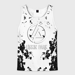Майка-безрукавка мужская Linkin park краски лого чёрно белый, цвет: 3D-белый