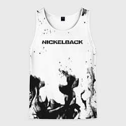 Майка-безрукавка мужская Nickelback серый дым рок, цвет: 3D-белый
