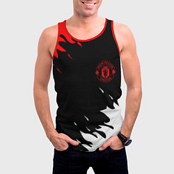 Майка-безрукавка мужская Manchester United flame fc, цвет: 3D-красный — фото 2