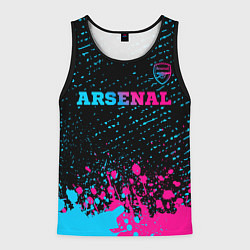 Мужская майка без рукавов Arsenal - neon gradient посередине