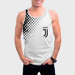 Майка-безрукавка мужская Juventus sport black geometry, цвет: 3D-белый — фото 2